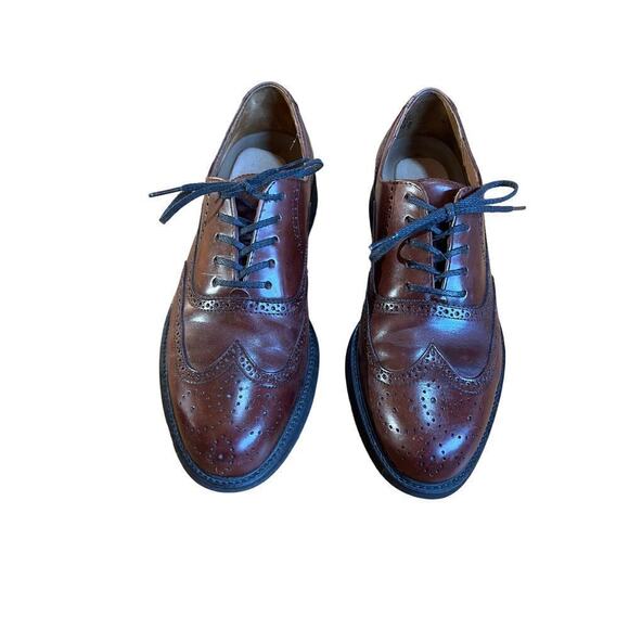 Rockport men's Vibram Dress shoe. Wingtip. Brown. Vintage. Size 10. Office/work. - Picture 1 of 6